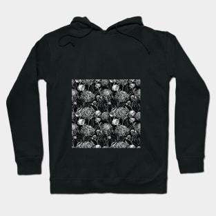 Black & White Abstract Botanical Digital Hoodie